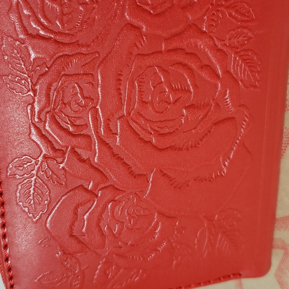 Rose Embossed Wallet, NWOT - Picture 3 of 8